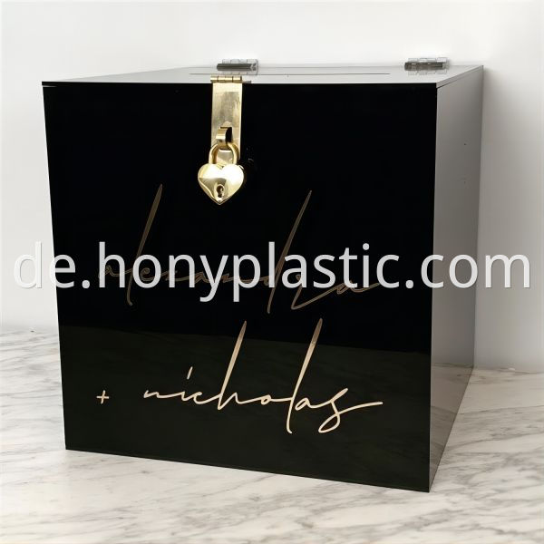 Custom Frosted Clear Acrylic Engagement Wishing Well Box for Wedding Event-8(1)